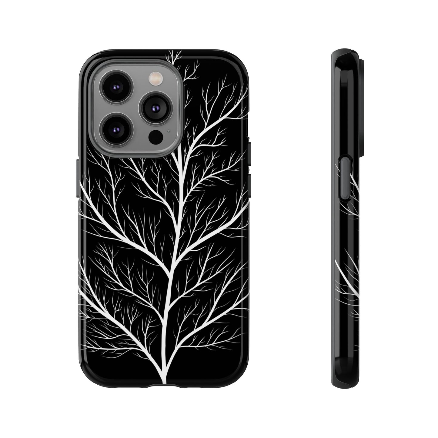 White Tree Silhouette Tough Phone Case
