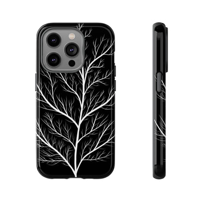 White Tree Silhouette Tough Phone Case