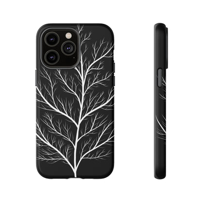 White Tree Silhouette Tough Phone Case