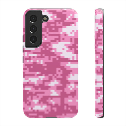 Pink pixel Camo Design Tough Phone Case