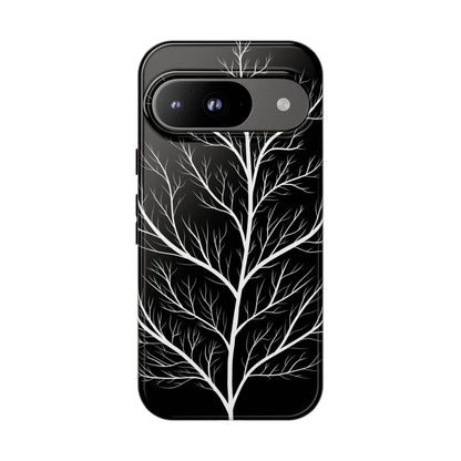 White Tree Silhouette Tough Phone Case