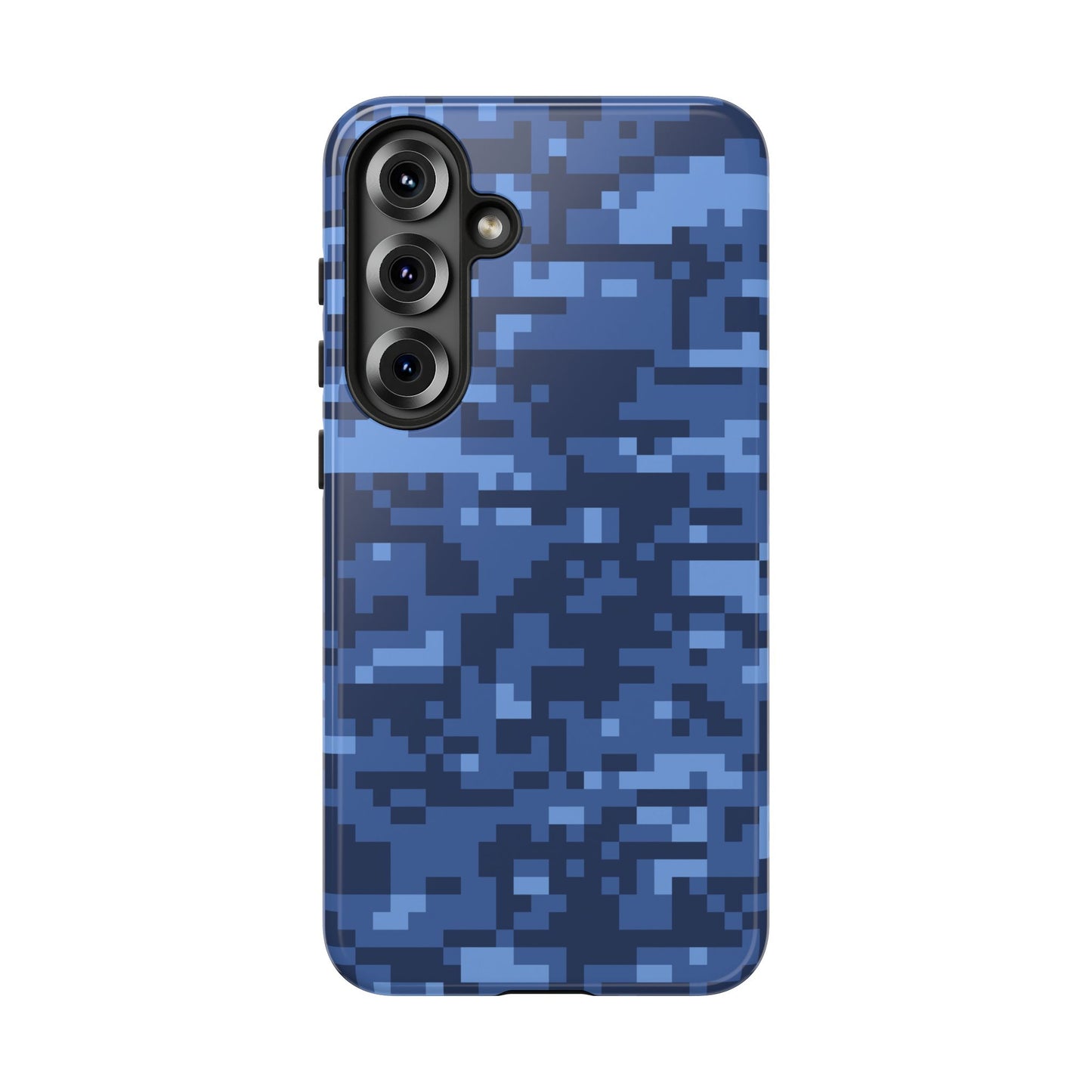 Navy Pixel Camo Tough Phone Case