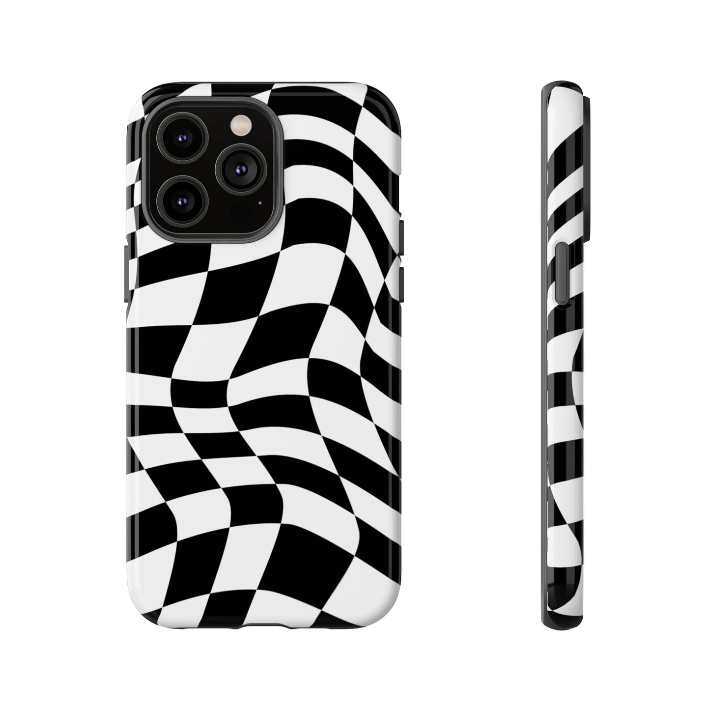 Warped Checker Tough Phone Case