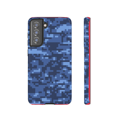 Navy Pixel Camo Tough Phone Case