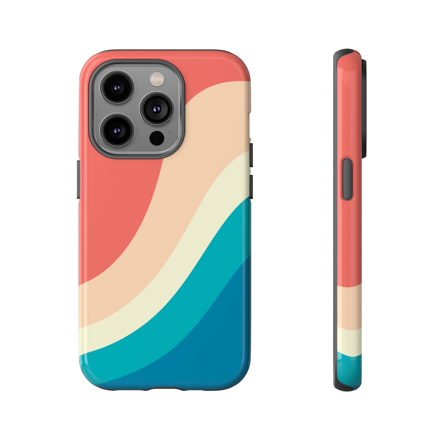 Retro Sunset Wave Tough Phone Case