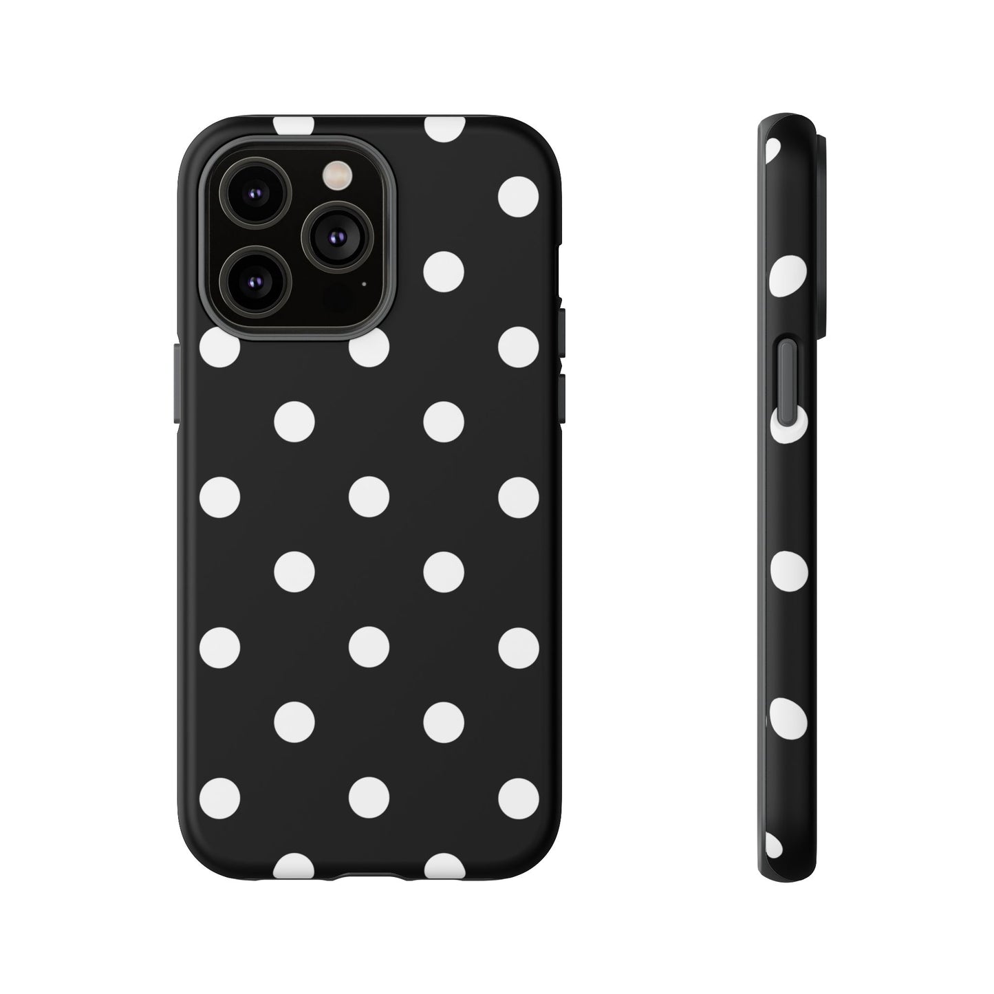 Black Polka Dot Tough Phone Case