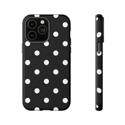 Black Polka Dot Tough Phone Case