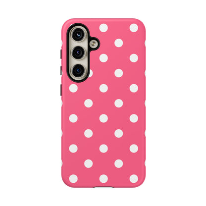 Bubblegum Pink Polka Dot Tough Phone Case