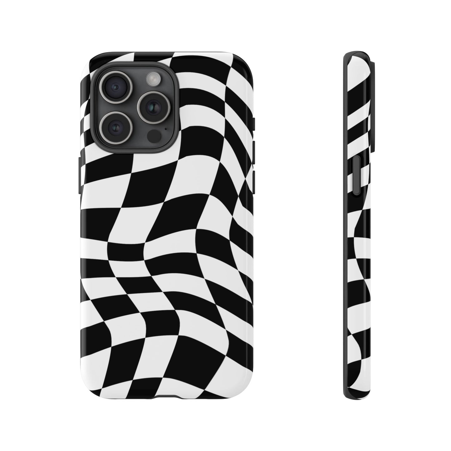 Warped Checker Tough Phone Case