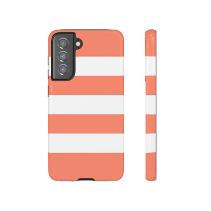 Coral Cabana Stripe Tough Phone Case