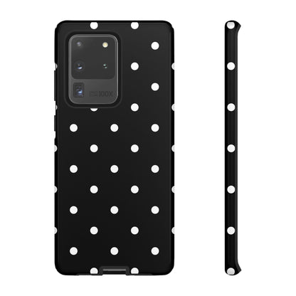 Black Polka Dot Tough Phone Case