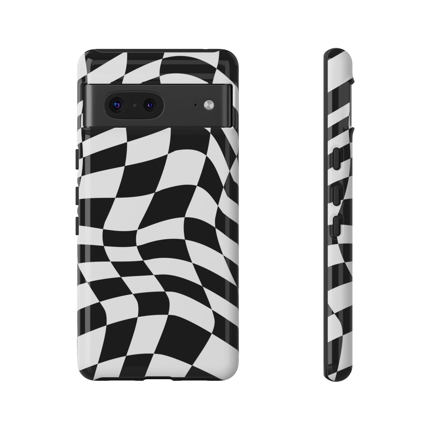 Warped Checker Tough Phone Case