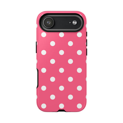 Bubblegum Pink Polka Dot Tough Phone Case