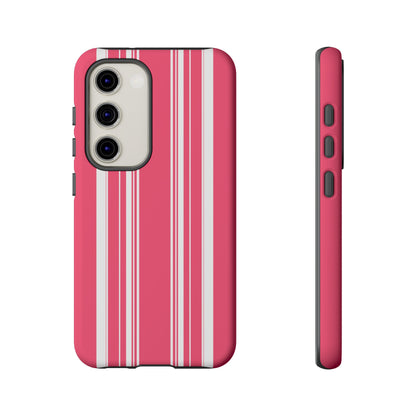 Pink Prep Stripe Tough Phone Case