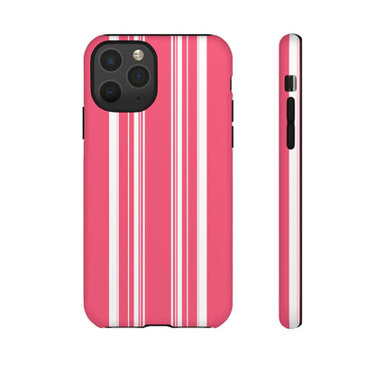 Pink Prep Stripe Tough Phone Case