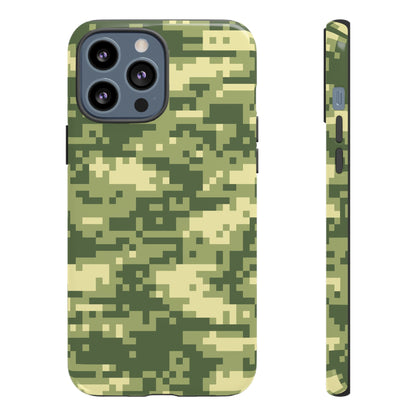 Olive Pixel Camo Tough Phone Case