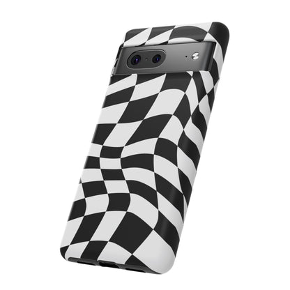 Warped Checker Tough Phone Case