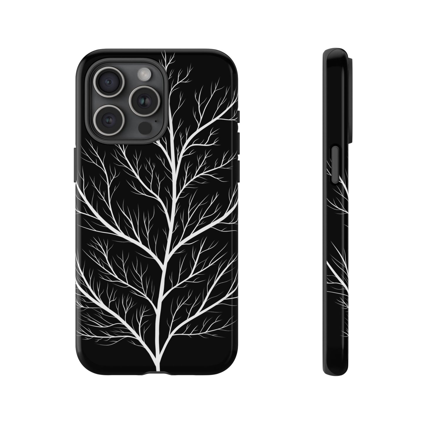 White Tree Silhouette Tough Phone Case
