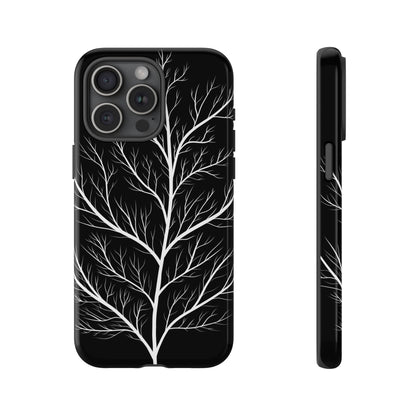 White Tree Silhouette Tough Phone Case