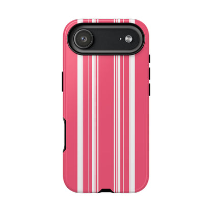 Pink Prep Stripe Tough Phone Case