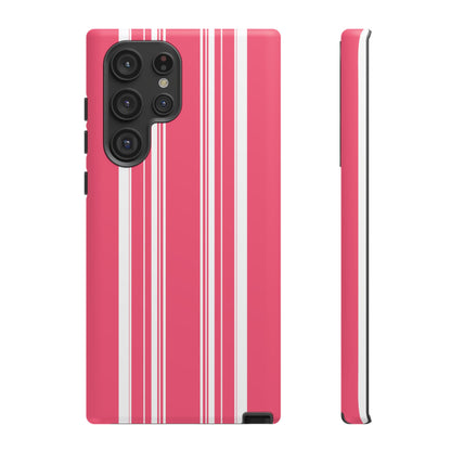 Pink Prep Stripe Tough Phone Case