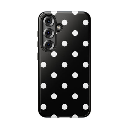 Black Polka Dot Tough Phone Case
