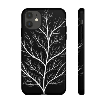 White Tree Silhouette Tough Phone Case