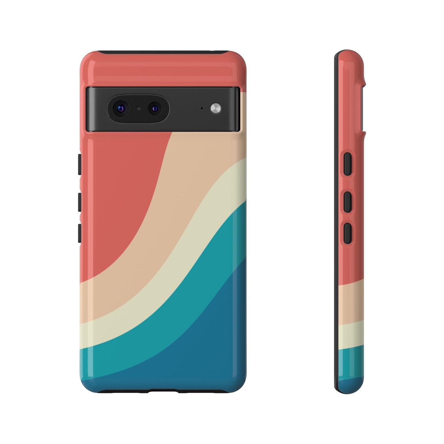 Retro Sunset Wave Tough Phone Case