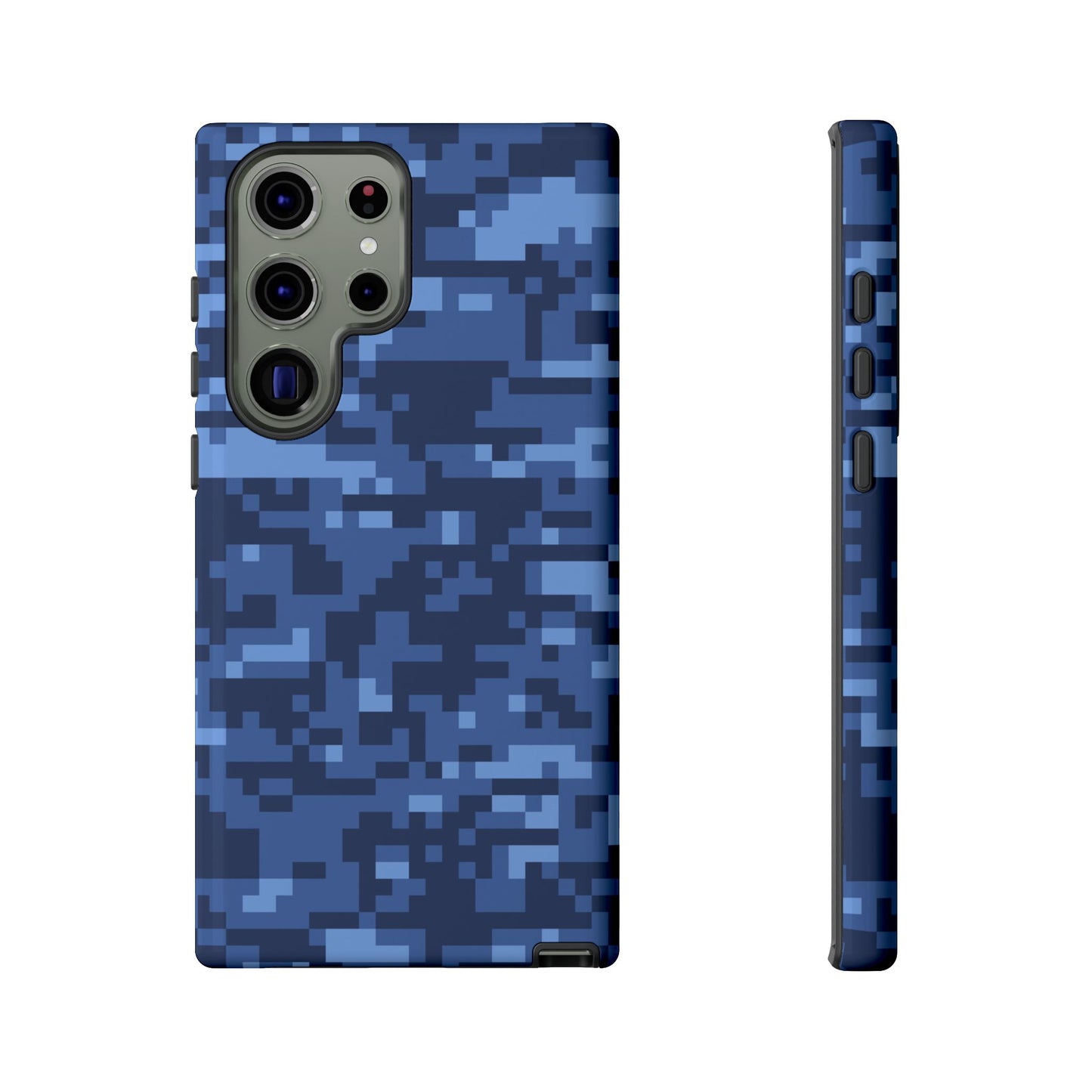 Navy Pixel Camo Tough Phone Case
