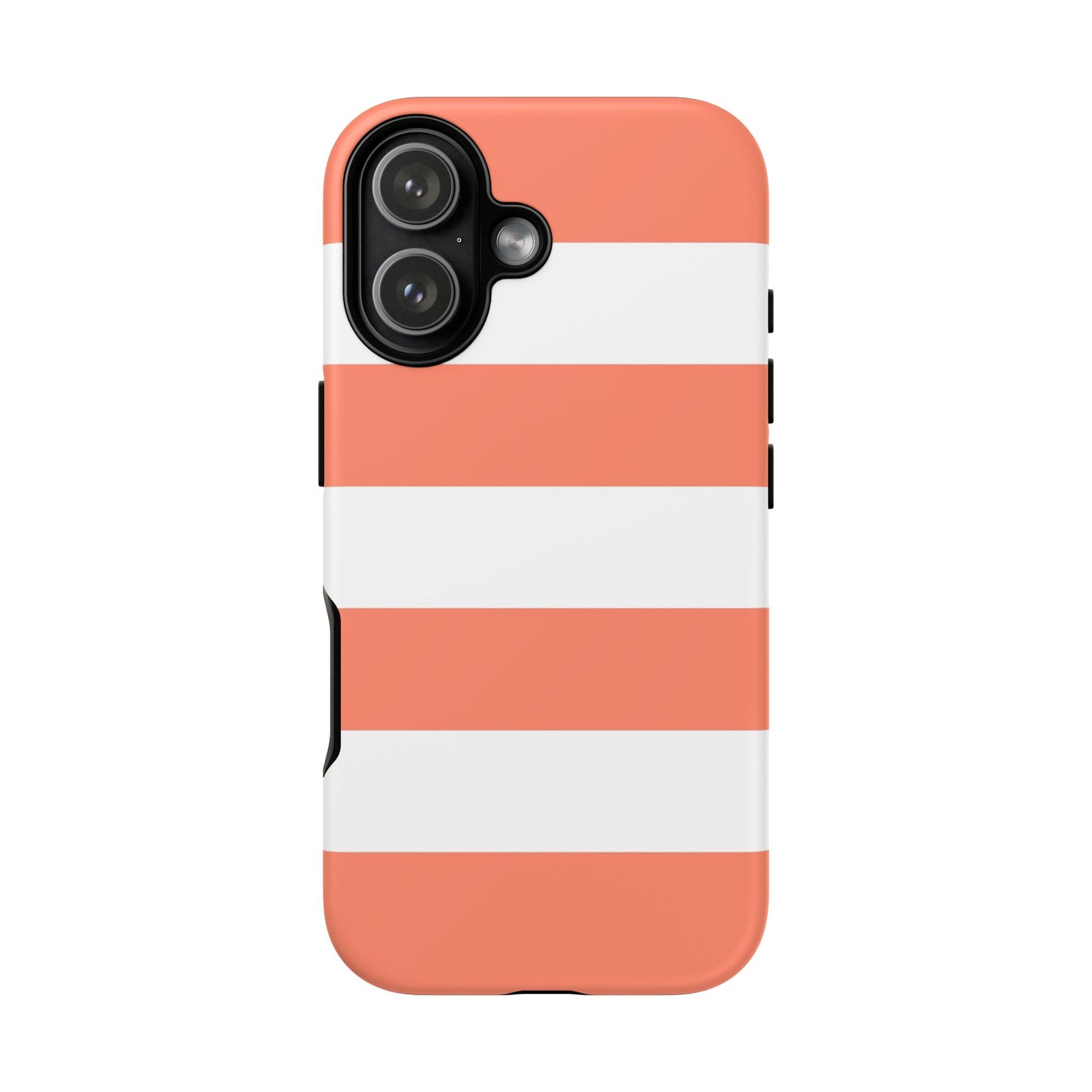 Coral Cabana Stripe Tough Phone Case