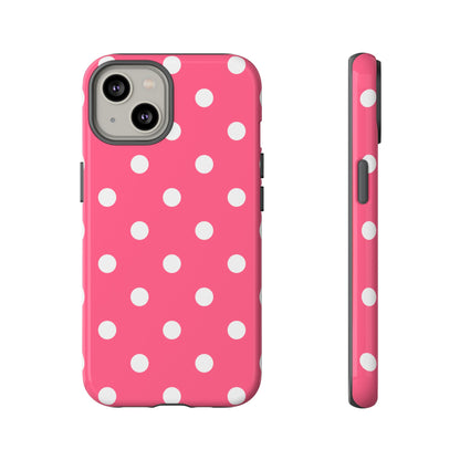 Bubblegum Pink Polka Dot Tough Phone Case