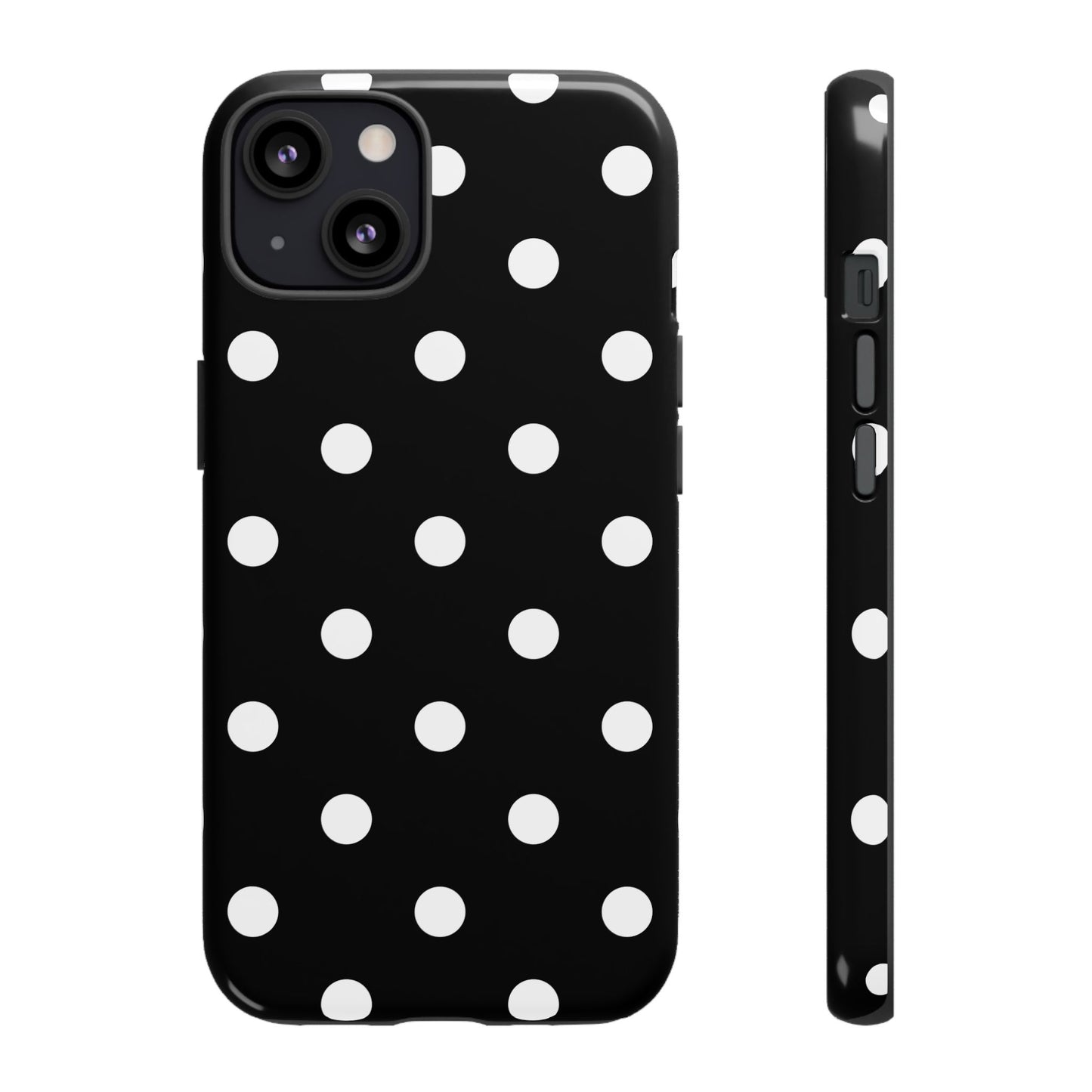 Black Polka Dot Tough Phone Case
