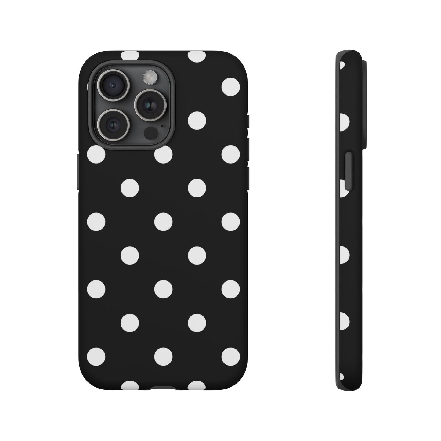 Black Polka Dot Tough Phone Case