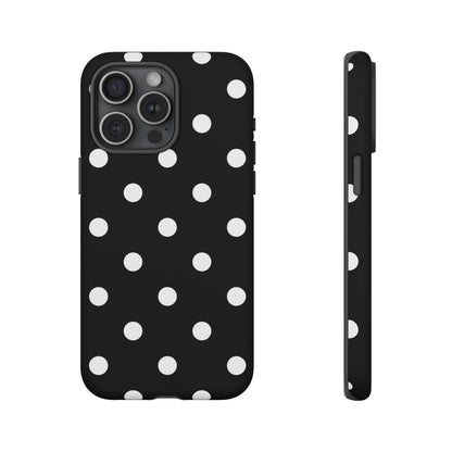 Black Polka Dot Tough Phone Case