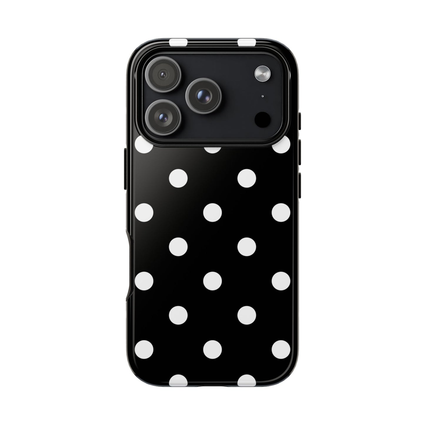 Black Polka Dot Tough Phone Case