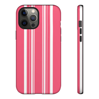 Pink Prep Stripe Tough Phone Case