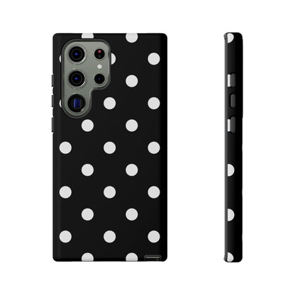 Black Polka Dot Tough Phone Case