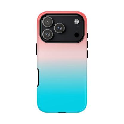 Pink Aqua Gradient Tough Phone Case