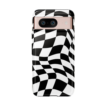 Warped Checker Tough Phone Case