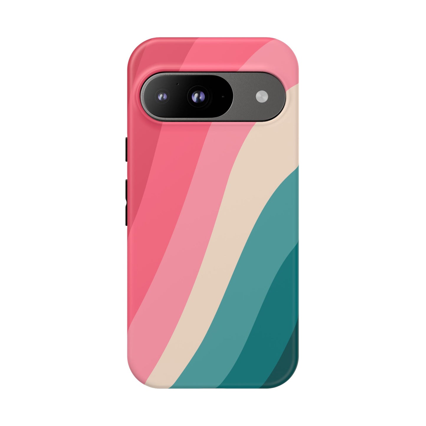 Blush Teal Wave Tough Phone Case