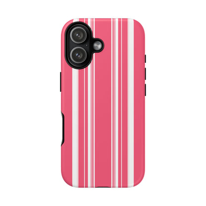Pink Prep Stripe Tough Phone Case