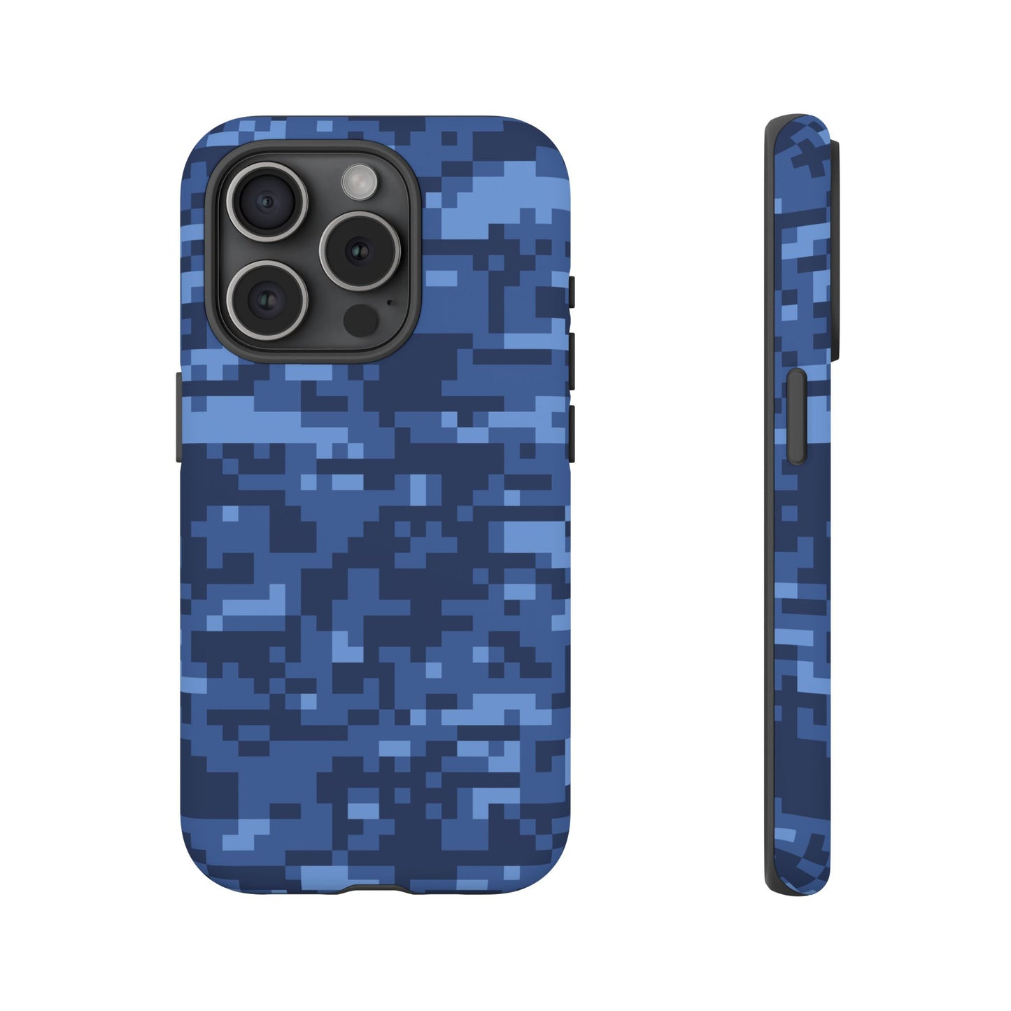 Navy Pixel Camo Tough Phone Case