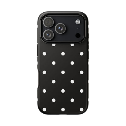 Black Polka Dot Tough Phone Case
