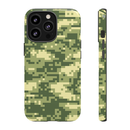 Olive Pixel Camo Tough Phone Case