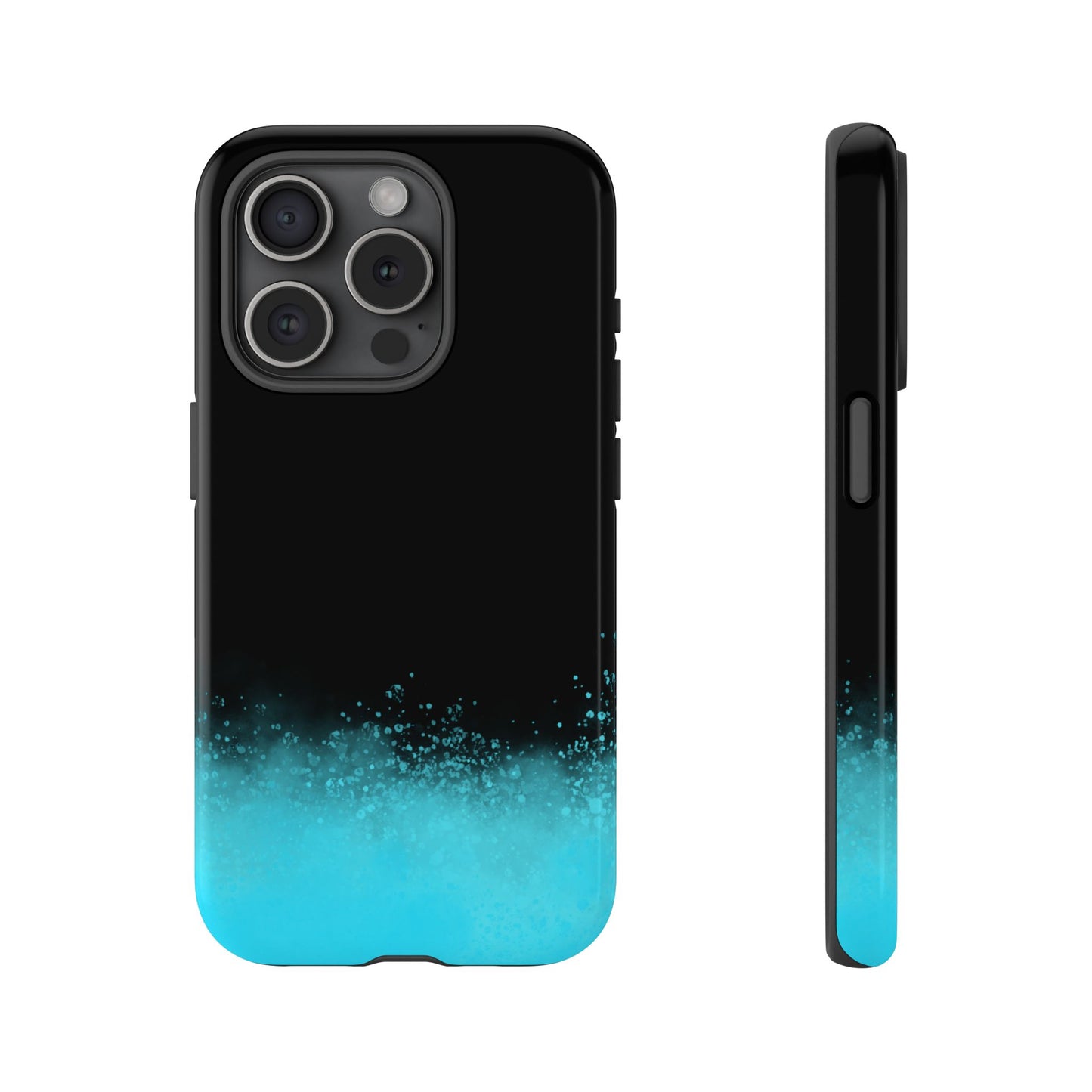 Black Aqua Splash Tough Phone Case