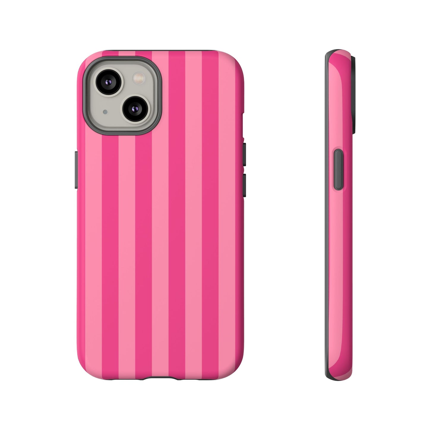 Pink Candy Stripe Tough Phone Case