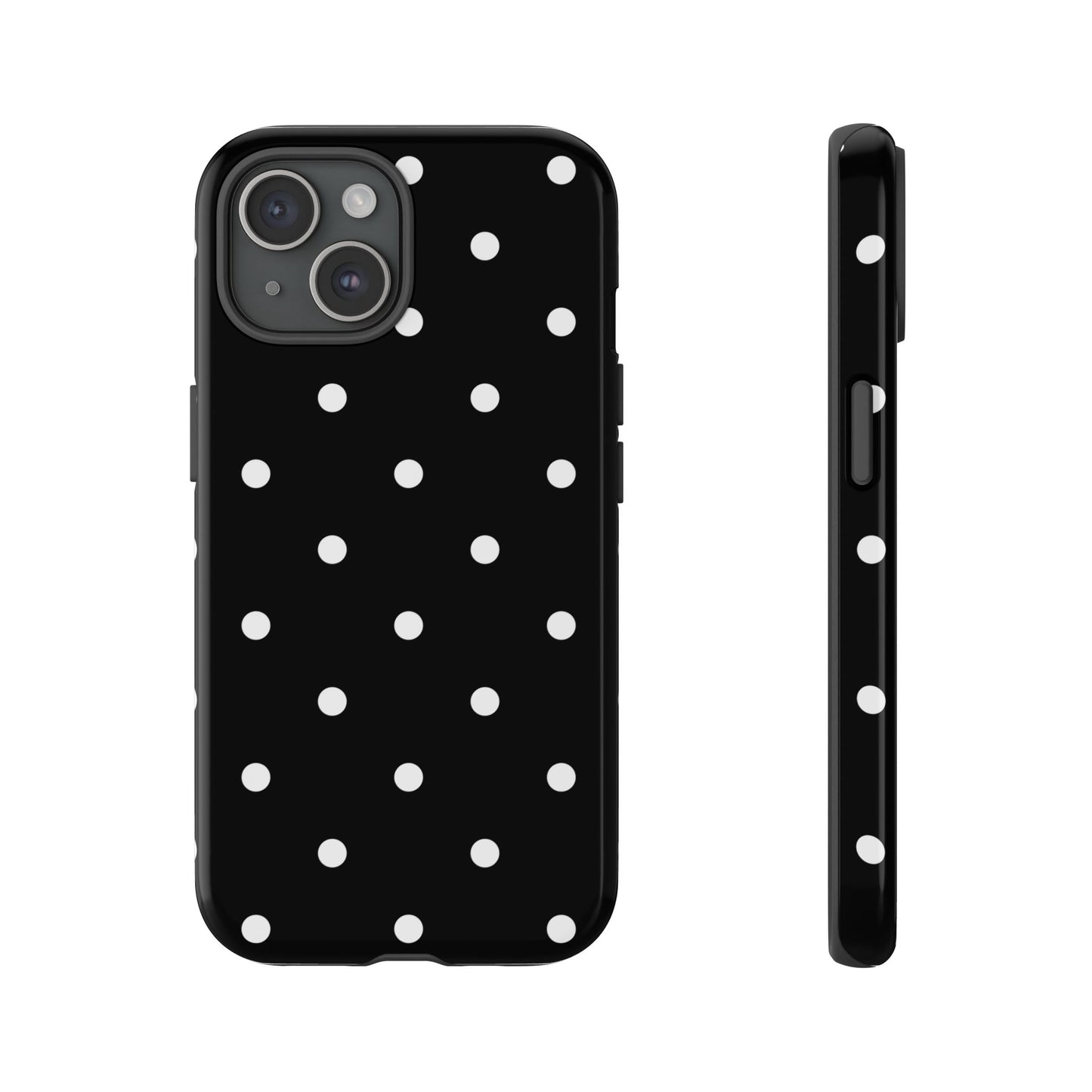 Black Polka Dot Tough Phone Case