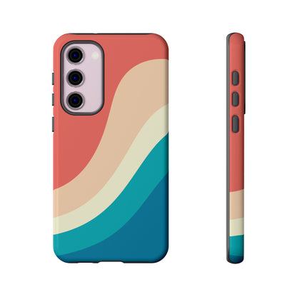 Retro Sunset Wave Tough Phone Case