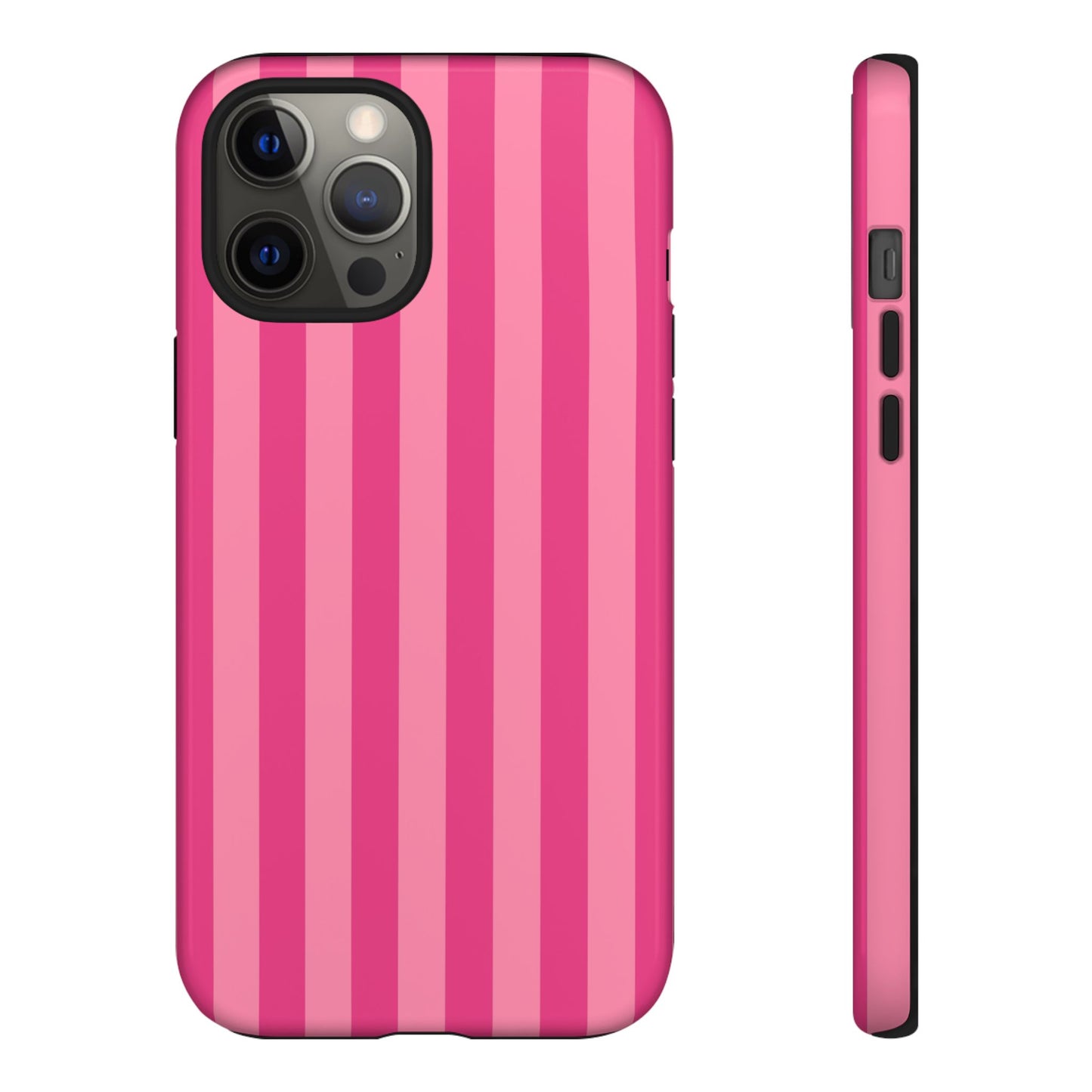 Pink Candy Stripe Tough Phone Case