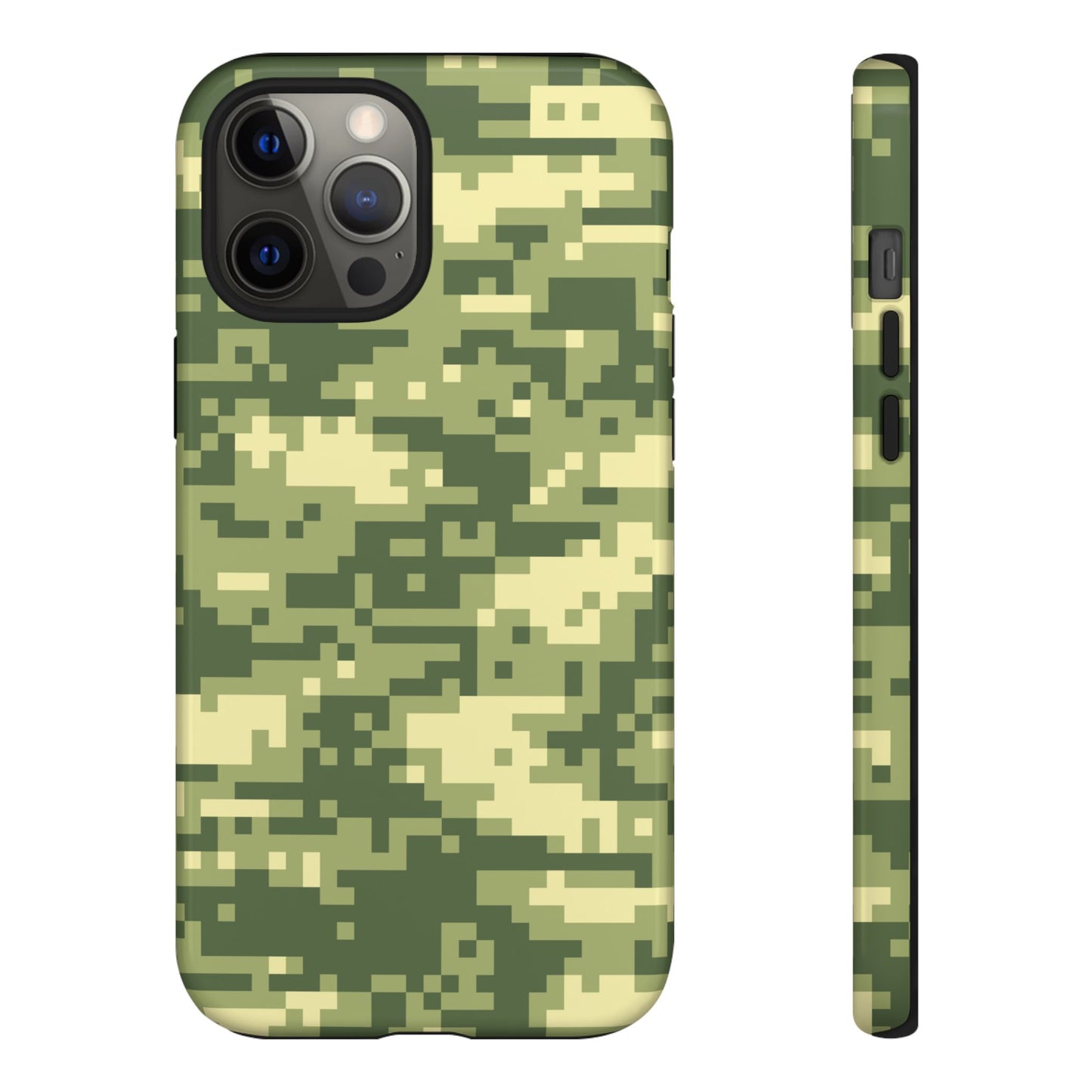 Olive Pixel Camo Tough Phone Case